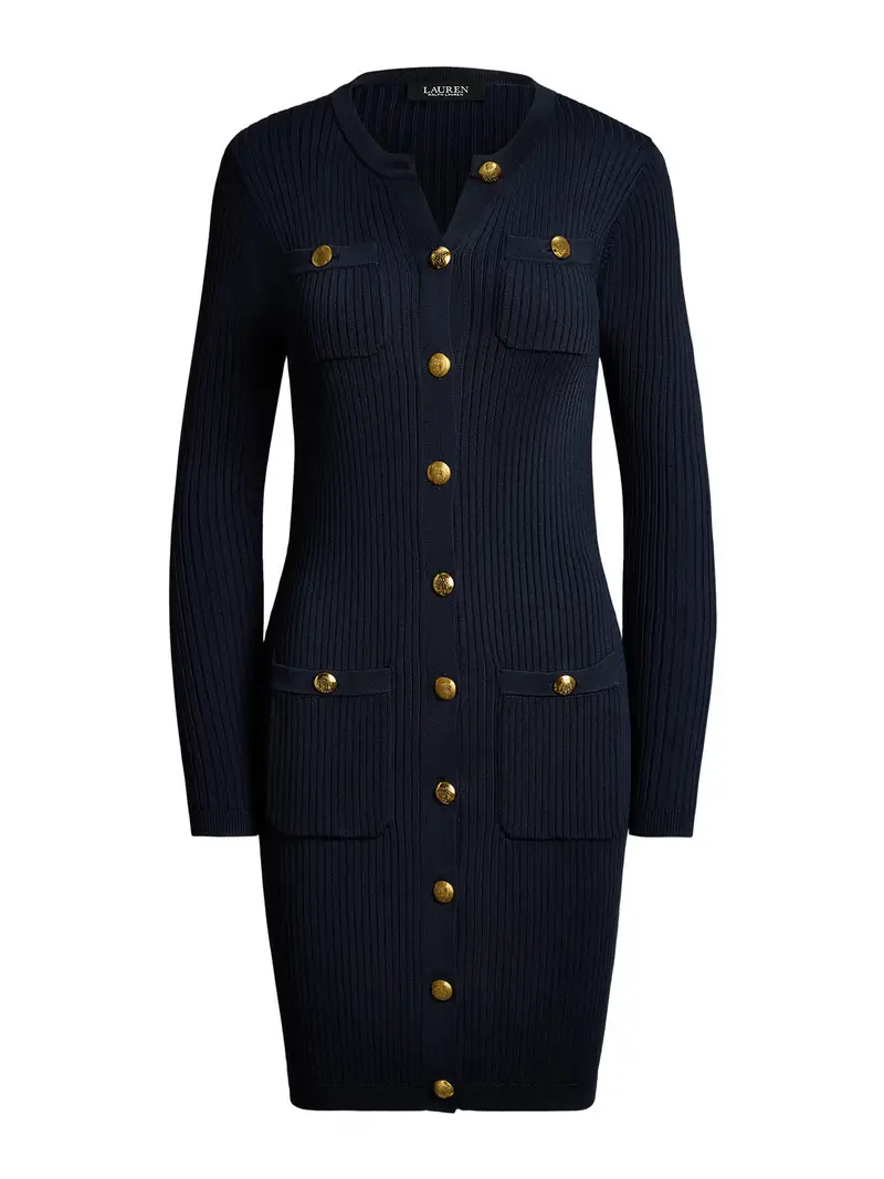 Abito in maglia blu scuro