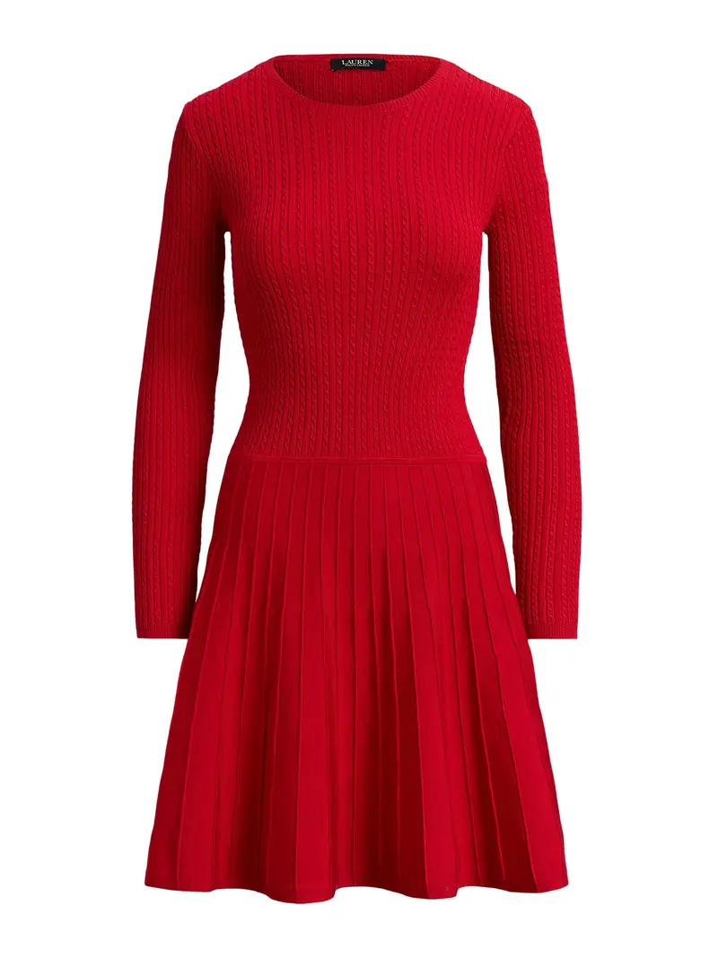 Abito in maglia rosso