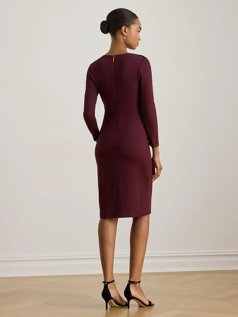 Abito in maglia rosso carminio miniatura 3