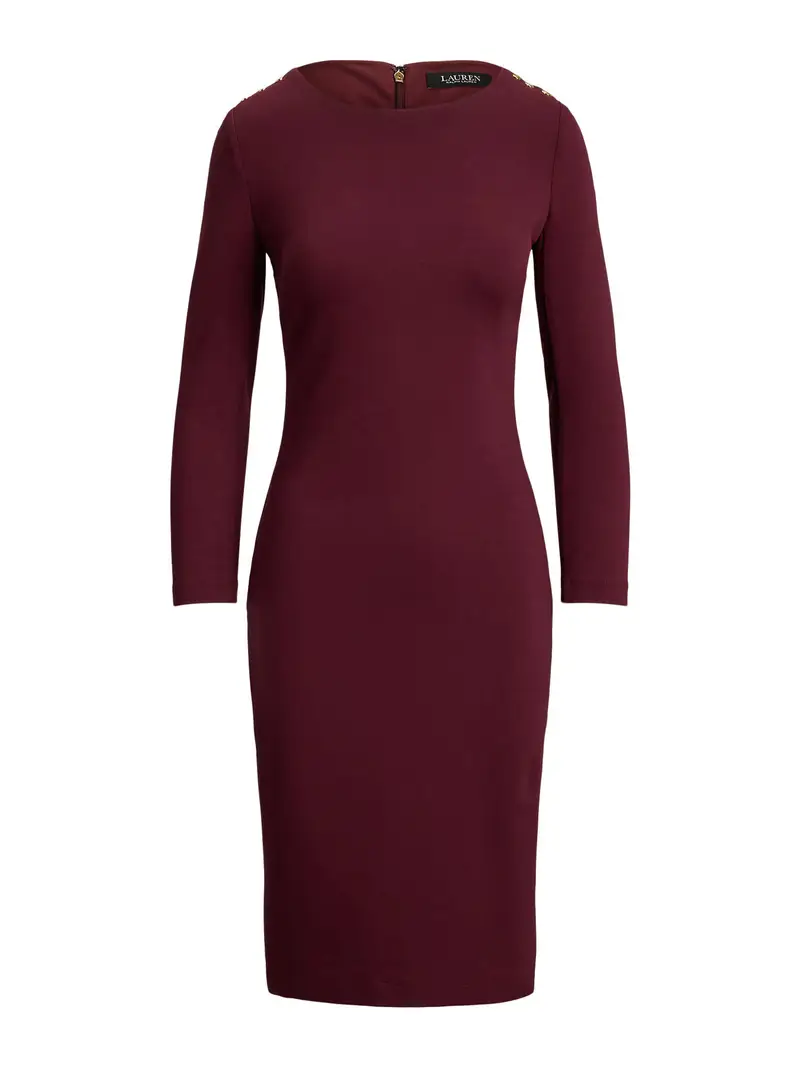 Abito in maglia rosso carminio