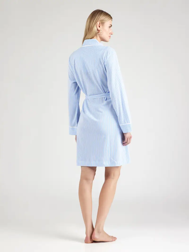 Accappatoio corto blu cielo / bianco miniatura 3