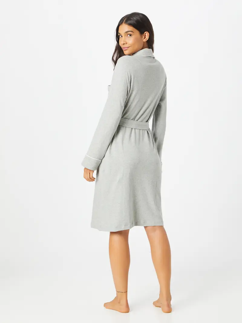 Lauren Ralph Lauren Accappatoio lungo grigio sfumato / bianco miniatura 2
