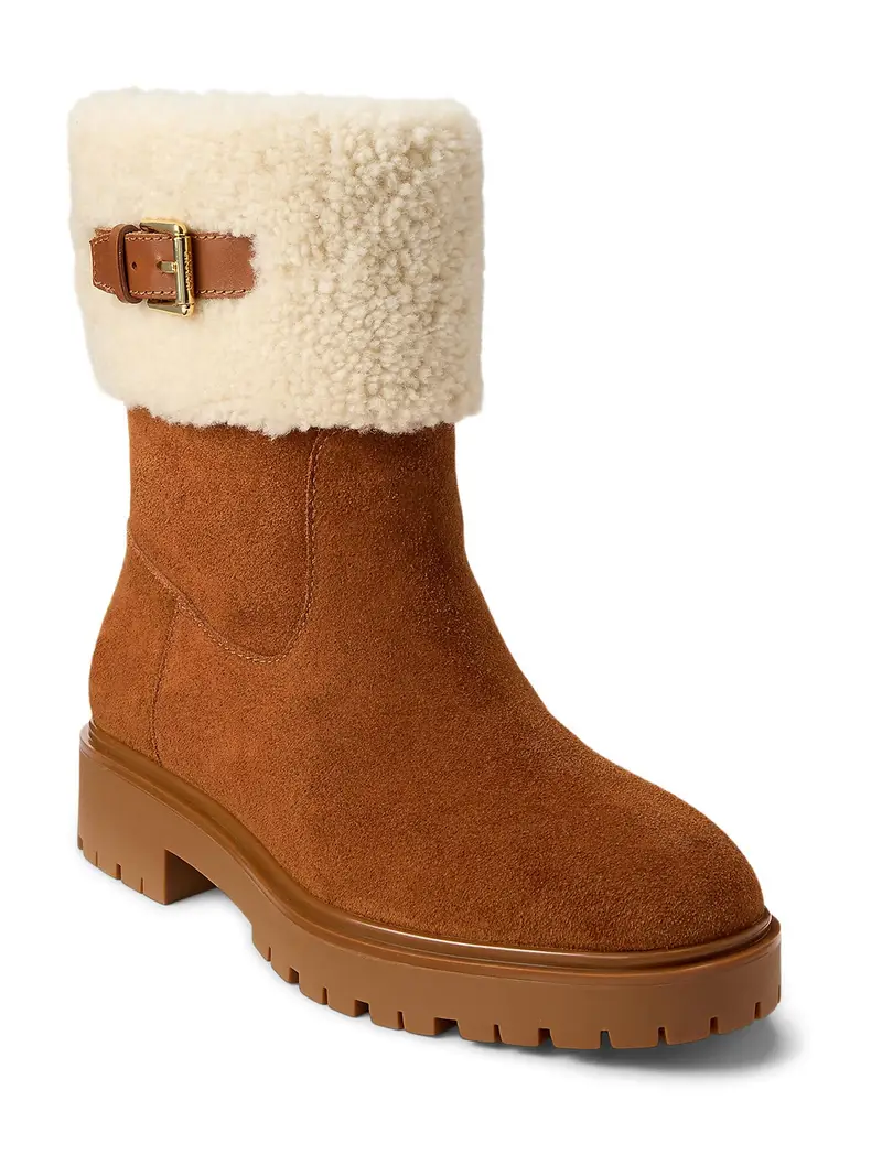 Lauren Ralph Lauren Boots 'ALLYSON' cognac / bianco lana miniatura 3