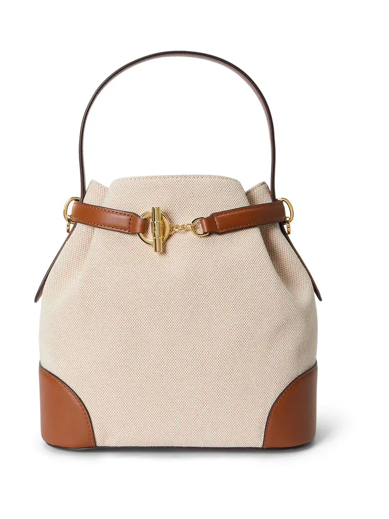 Borsa a sacco beige / cognac