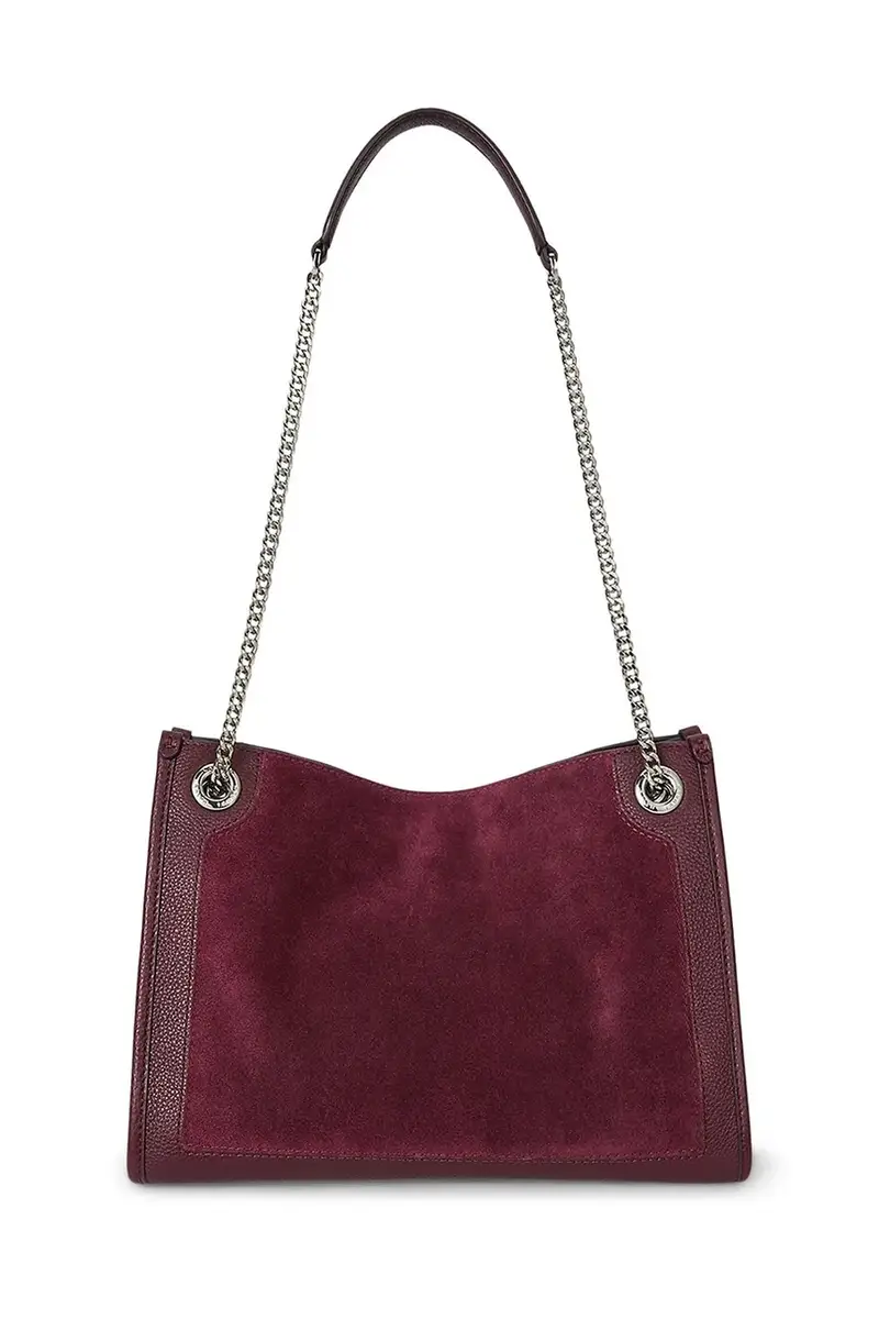 borsa in pelle scamosciata colore granata 431980175 miniatura 3