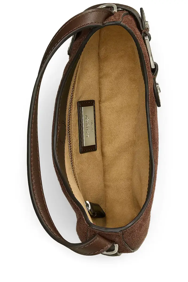 borsa in pelle scamosciata colore marrone 431980160 miniatura 4