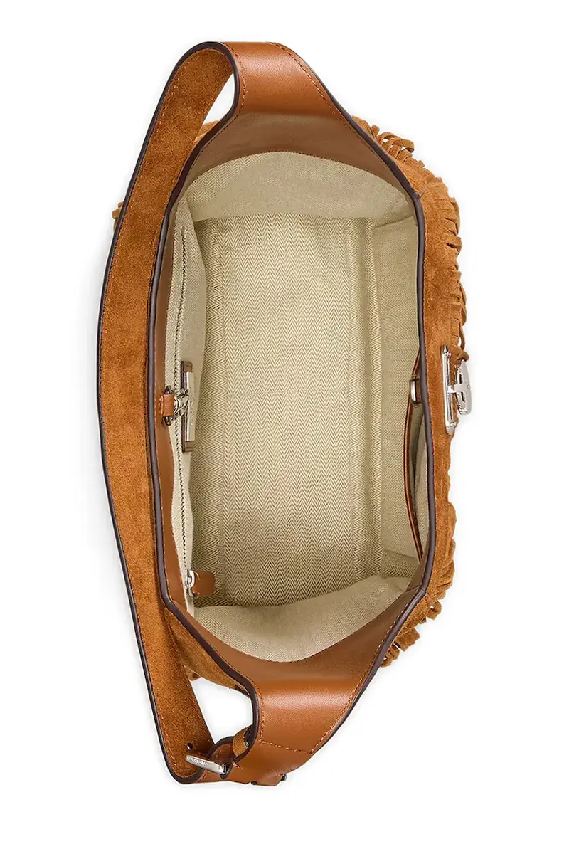 borsa in pelle scamosciata colore marrone 431980172 miniatura 4