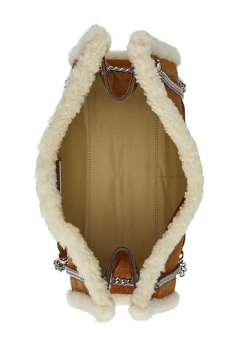 borsa in pelle scamosciata colore marrone 431980182 miniatura 4