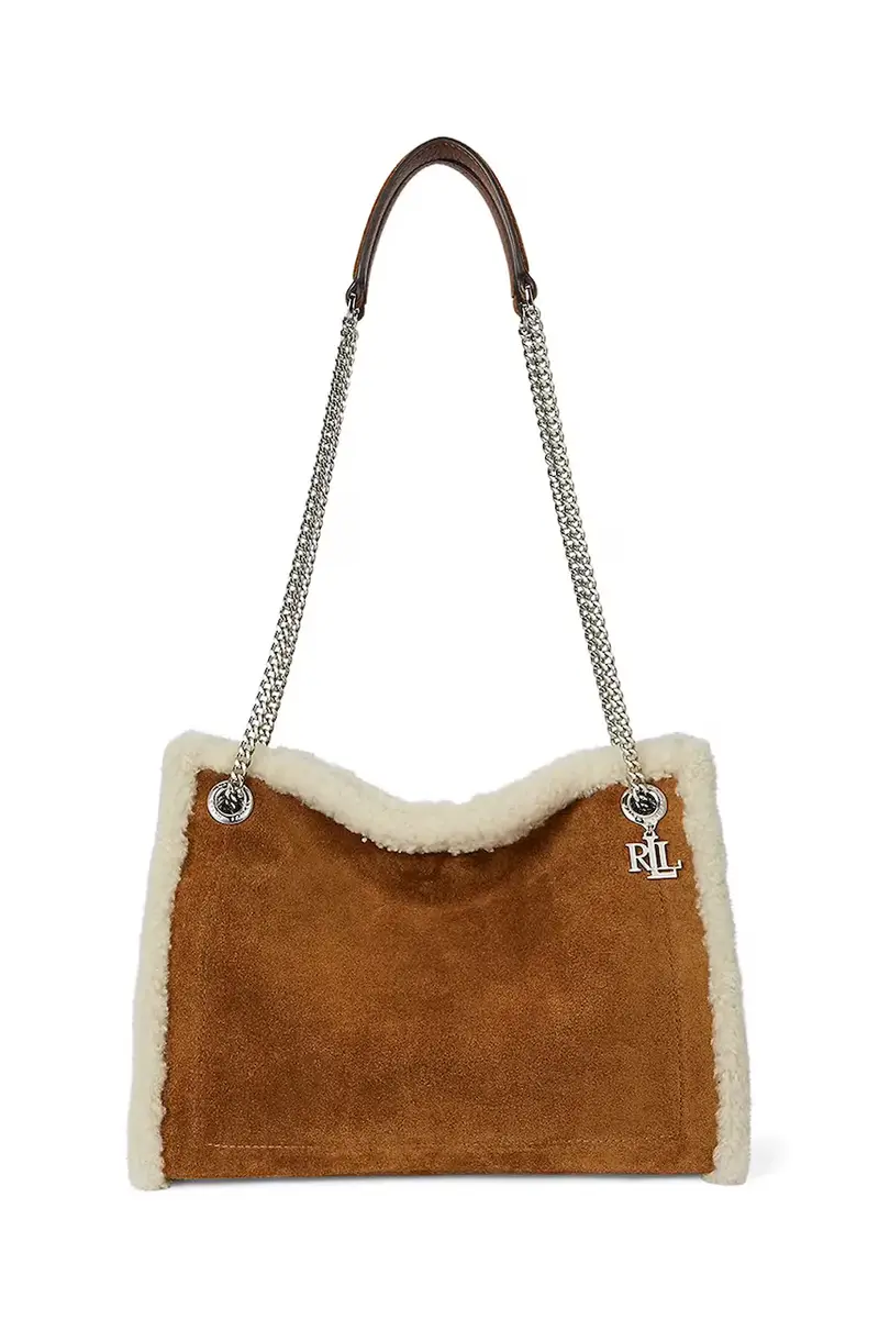 borsa in pelle scamosciata colore marrone 431980182