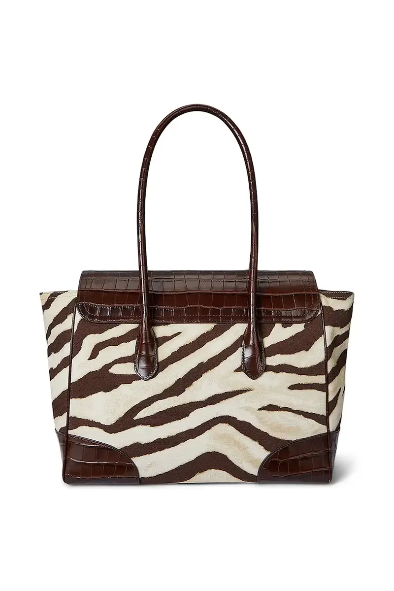 Lauren Ralph Lauren Borsa marrone e zebra miniatura 3