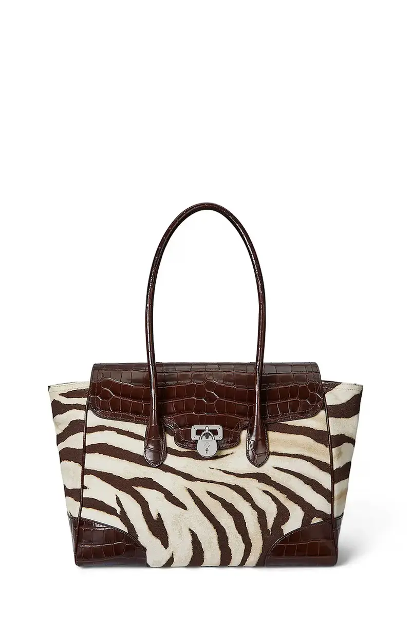 Lauren Ralph Lauren Borsa marrone e zebra