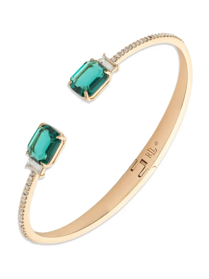 Braccialetto oro / smeraldo / trasparente