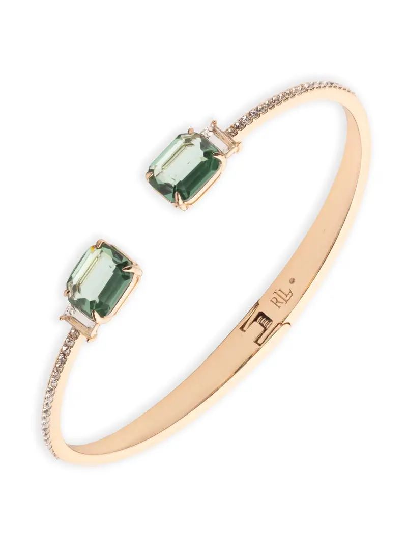 Braccialetto oro / smeraldo / trasparente