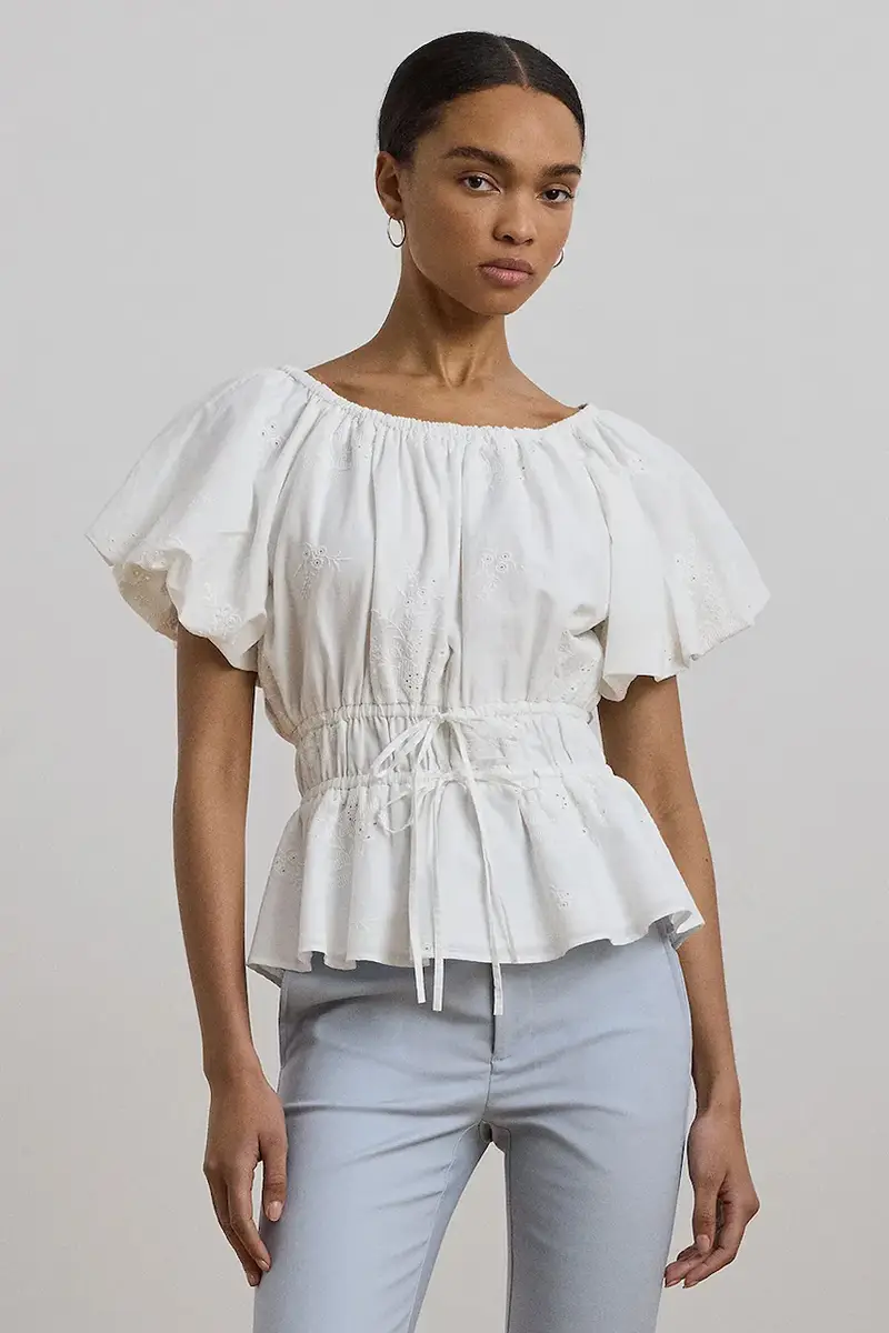 camicetta in cotone colore bianco 200966197