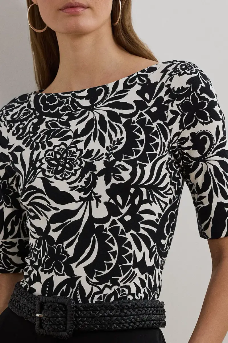 camicetta in cotone colore nero 200963940 miniatura 4