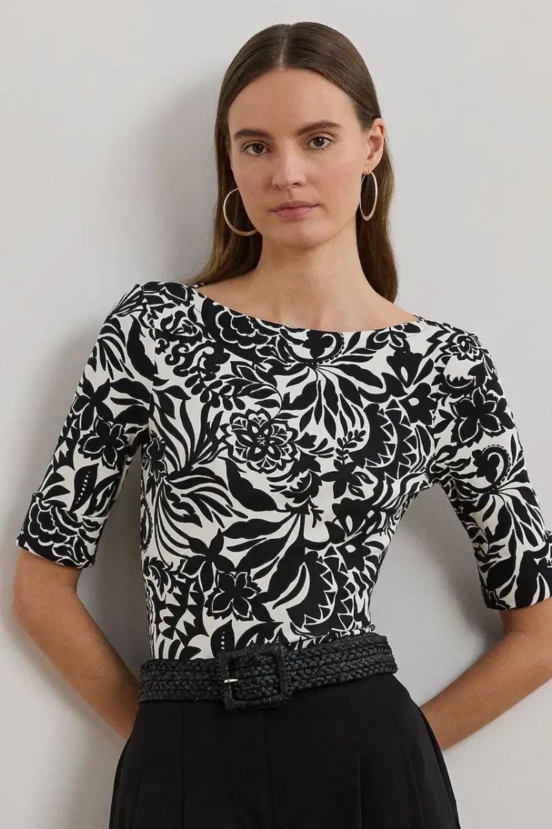 camicetta in cotone colore nero 200963940