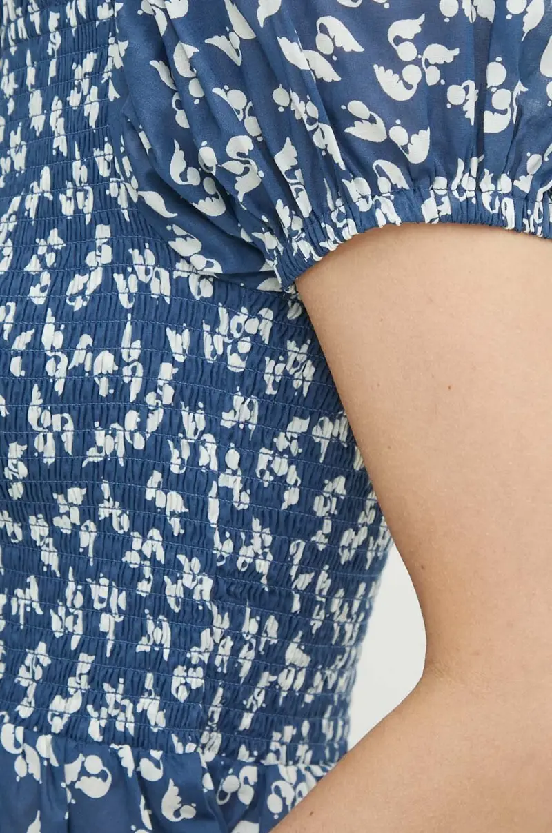 camicetta in cotone donna colore blu 200932963 miniatura 5