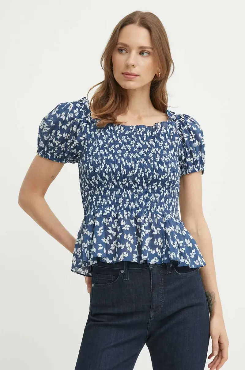 camicetta in cotone donna colore blu 200932963