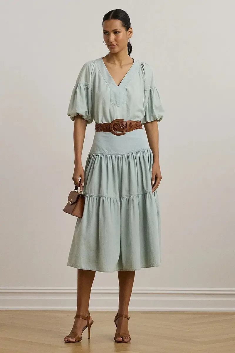 camicetta in cotone donna colore blu 200971260 miniatura 3