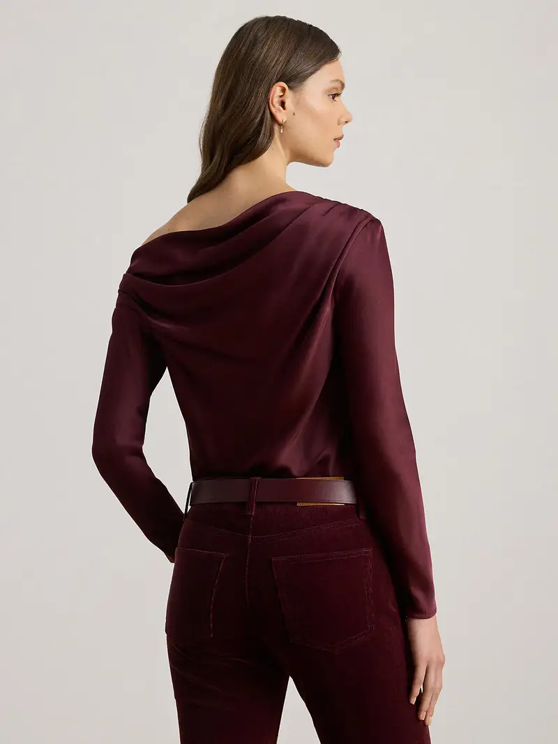 Camicia da donna borgogna miniatura 3