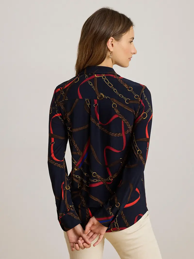 Camicia da donna CLASSIC blu / navy / marrone / rosso chiaro miniatura 3