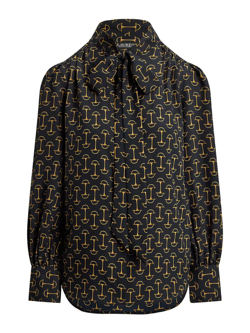 Camicia da donna navy / giallo oro