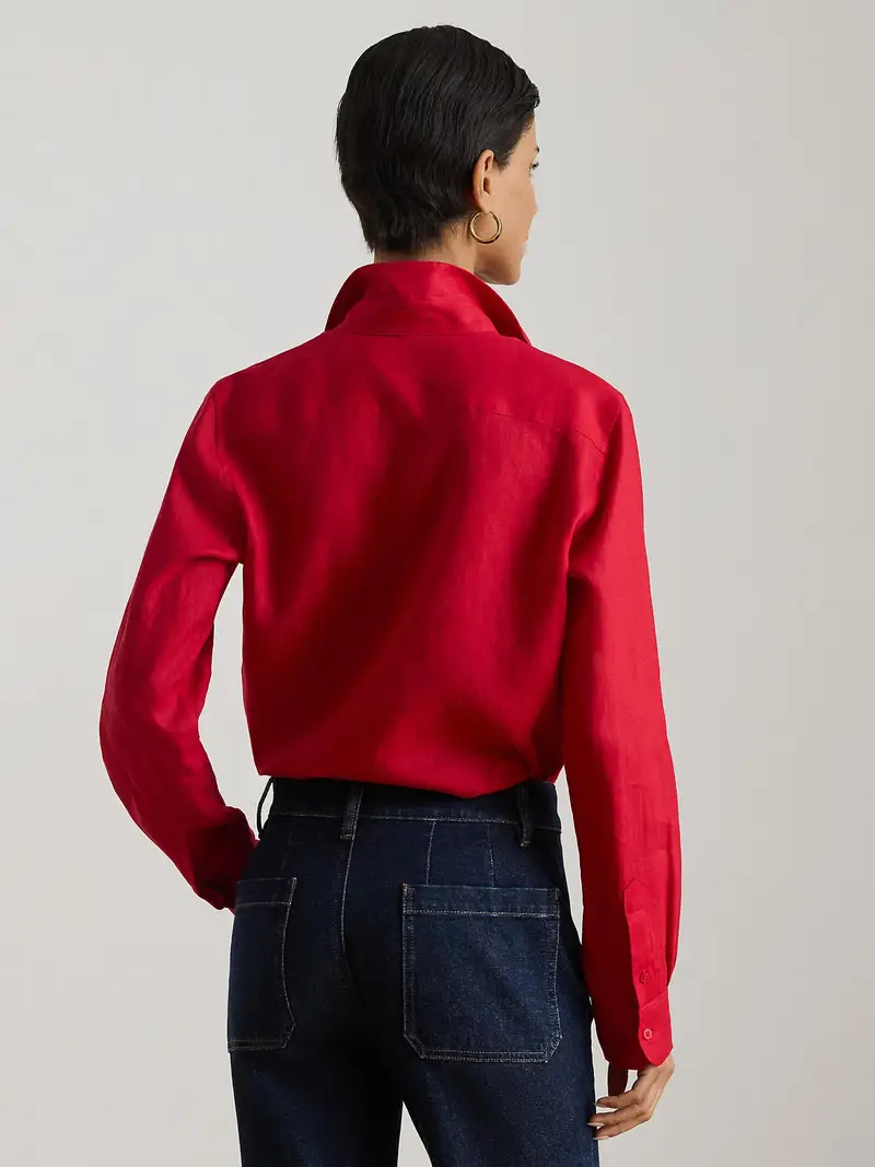 Camicia da donna rosso miniatura 3