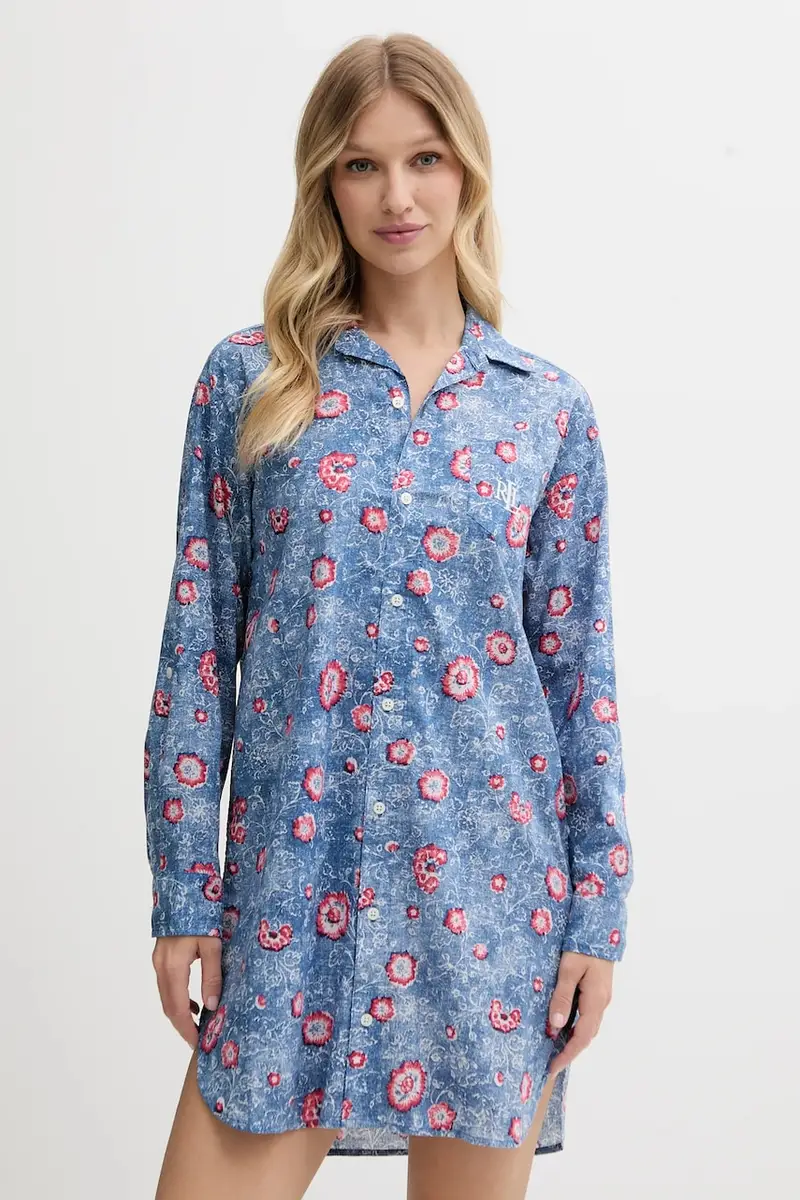 camicia da notte donna colore blu ILN32429