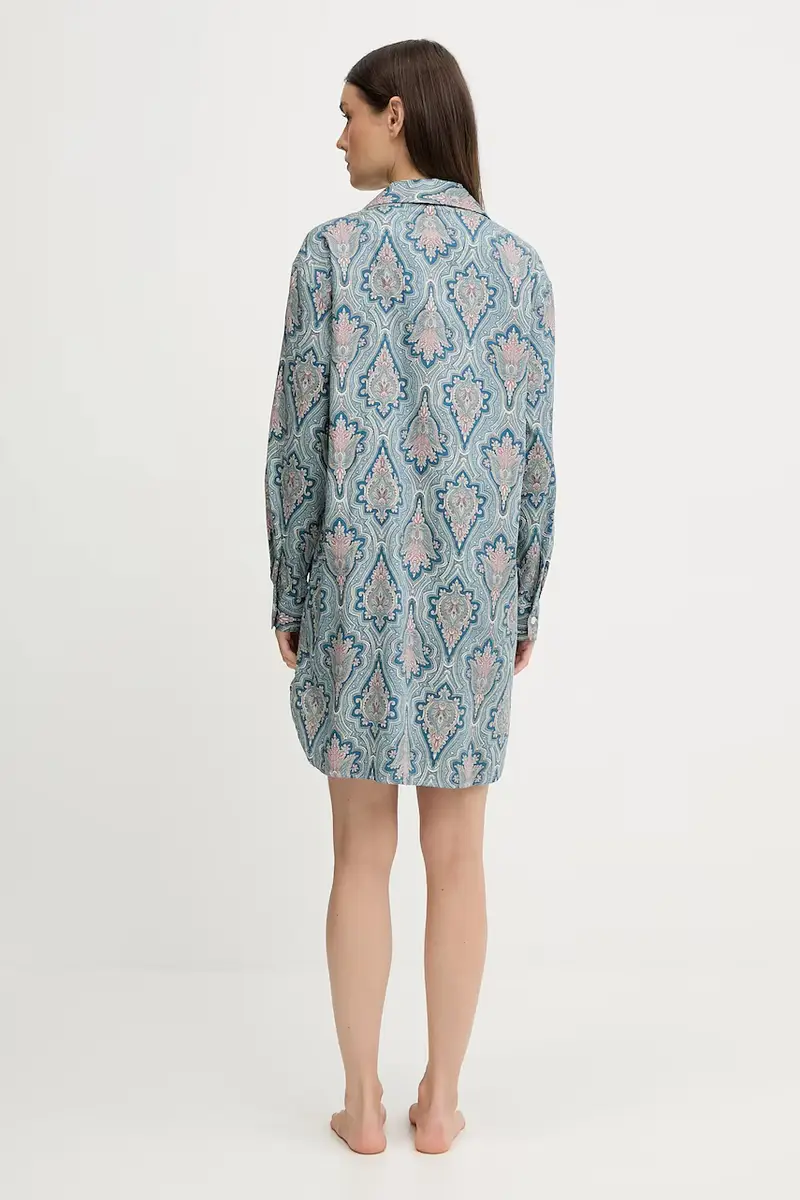 camicia da notte donna colore blu ILN32476 miniatura 3