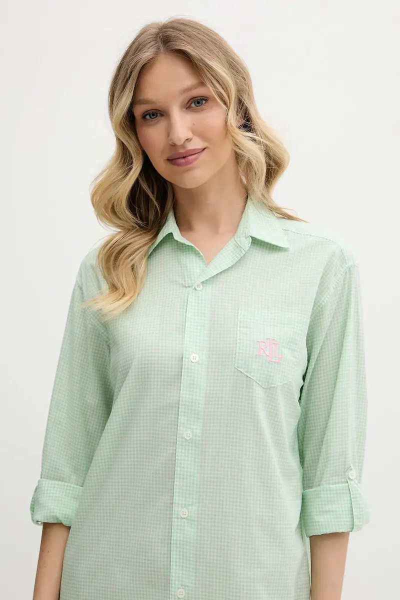 camicia da notte donna colore verde ILN32415 miniatura 3