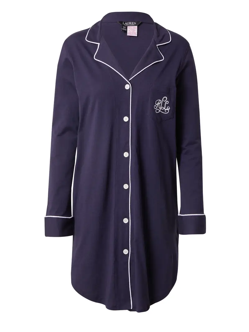 Lauren Ralph Lauren Camicia da notte  navy / bianco