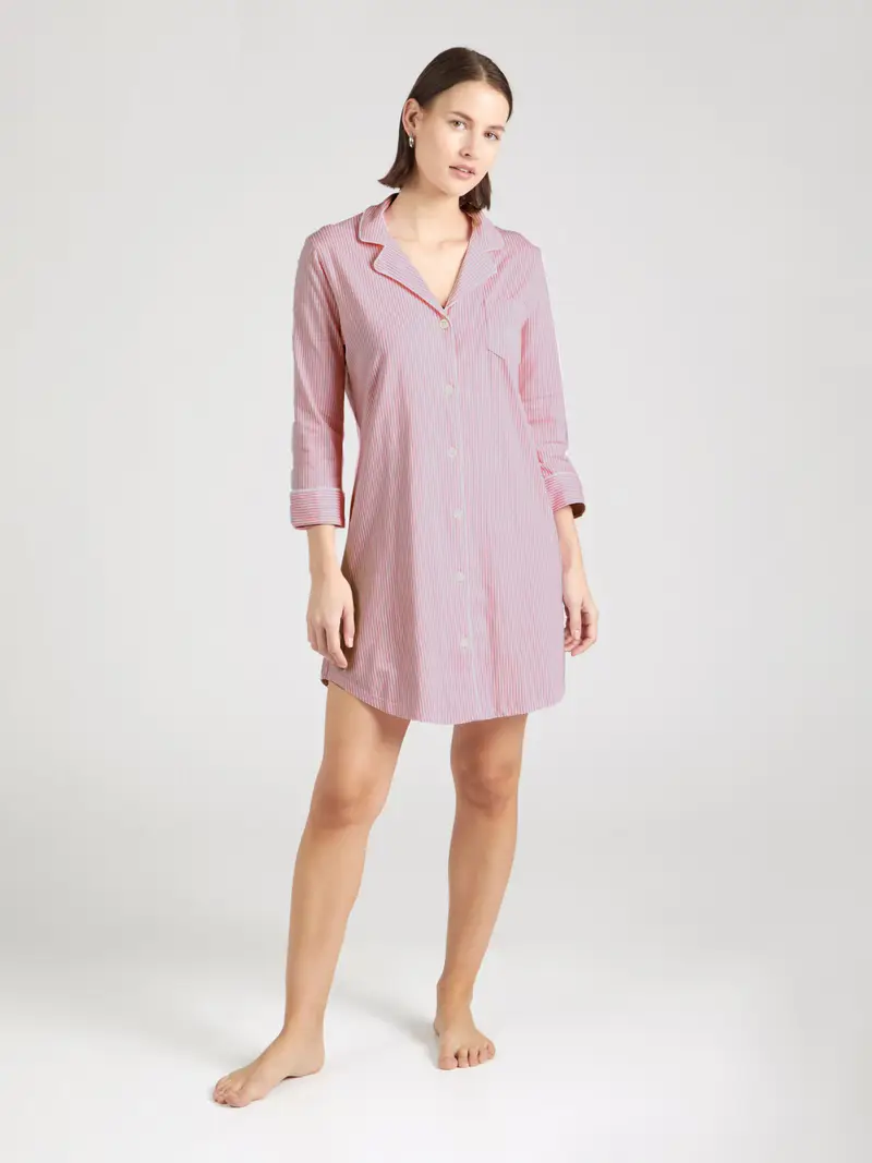 Camicia da notte rosa / bianco miniatura 2