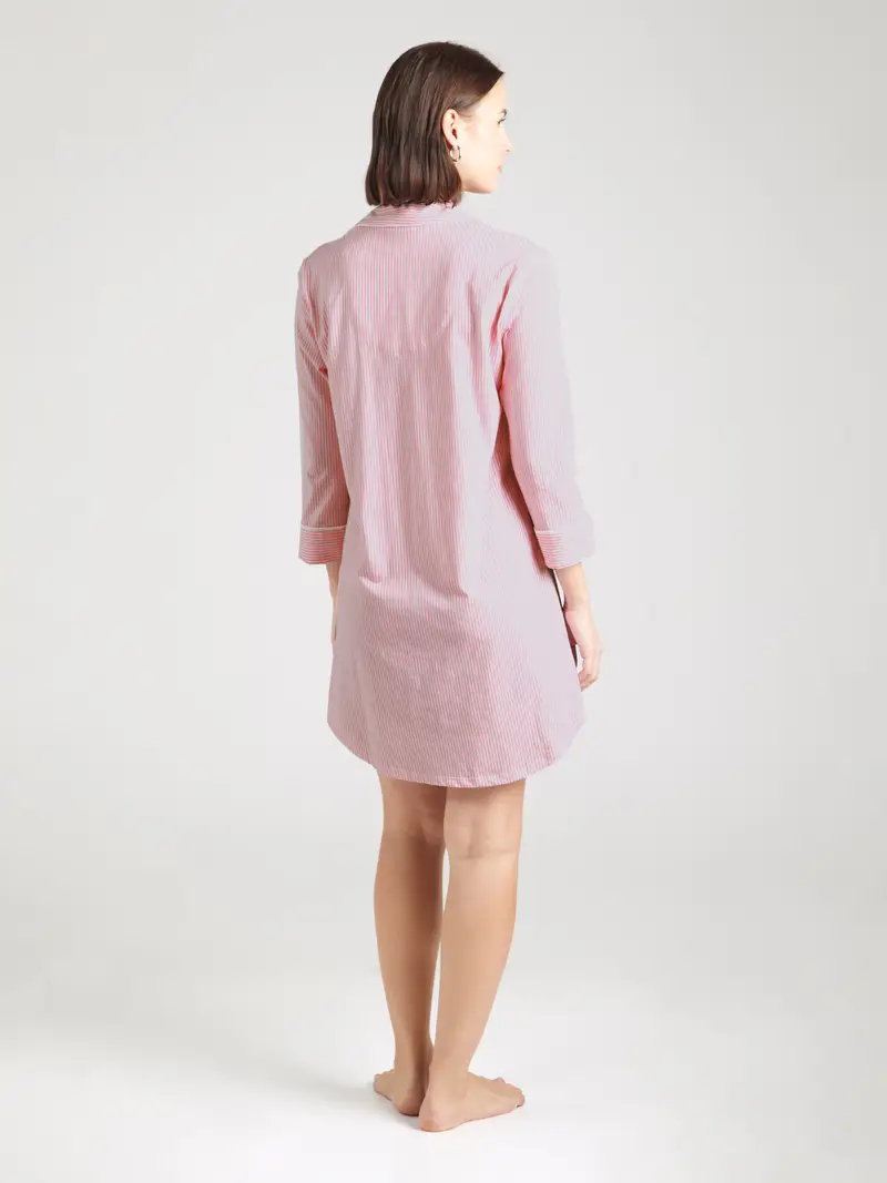 Camicia da notte rosa / bianco miniatura 3