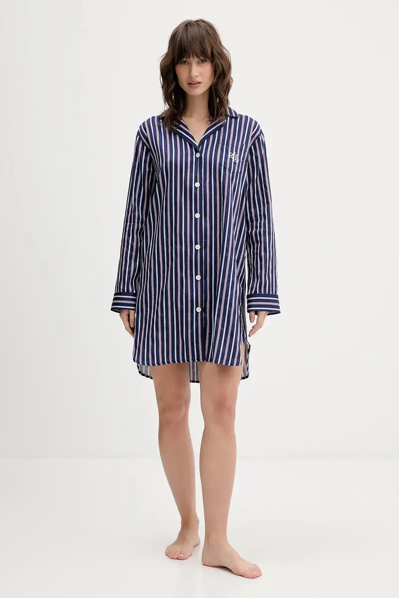 camicia da pigiama donna colore blu navy ILN32479 miniatura 2