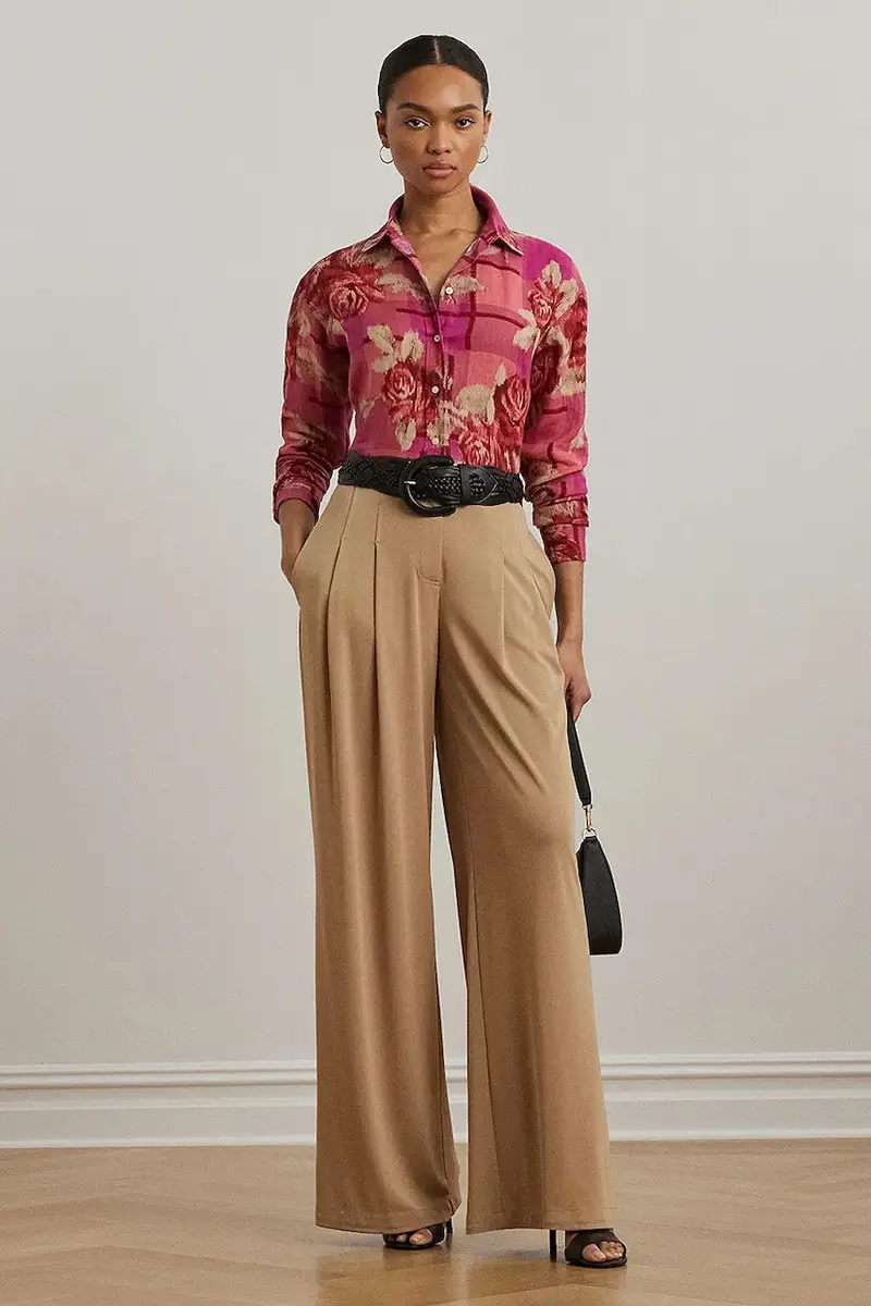 camicia di lino donna colore rosso 200978534 miniatura 3