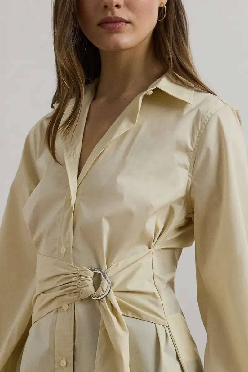 camicia donna colore bianco 200925446 Beige miniatura 4