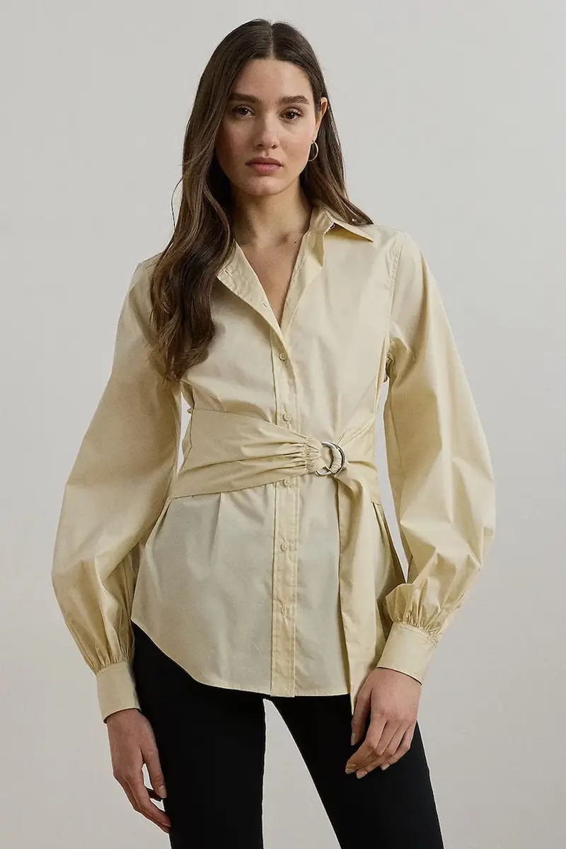 camicia donna colore bianco 200925446 Beige