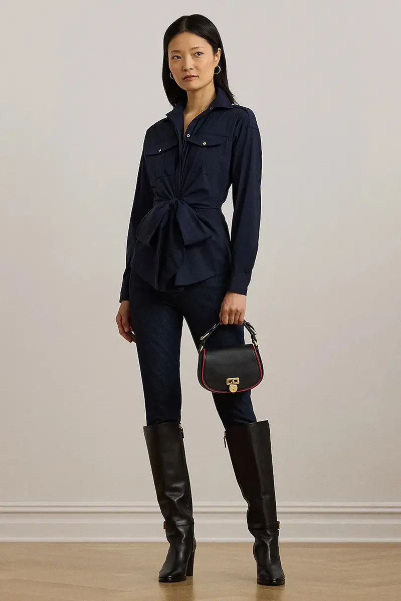 camicia donna colore blu navy 200957112 miniatura 3