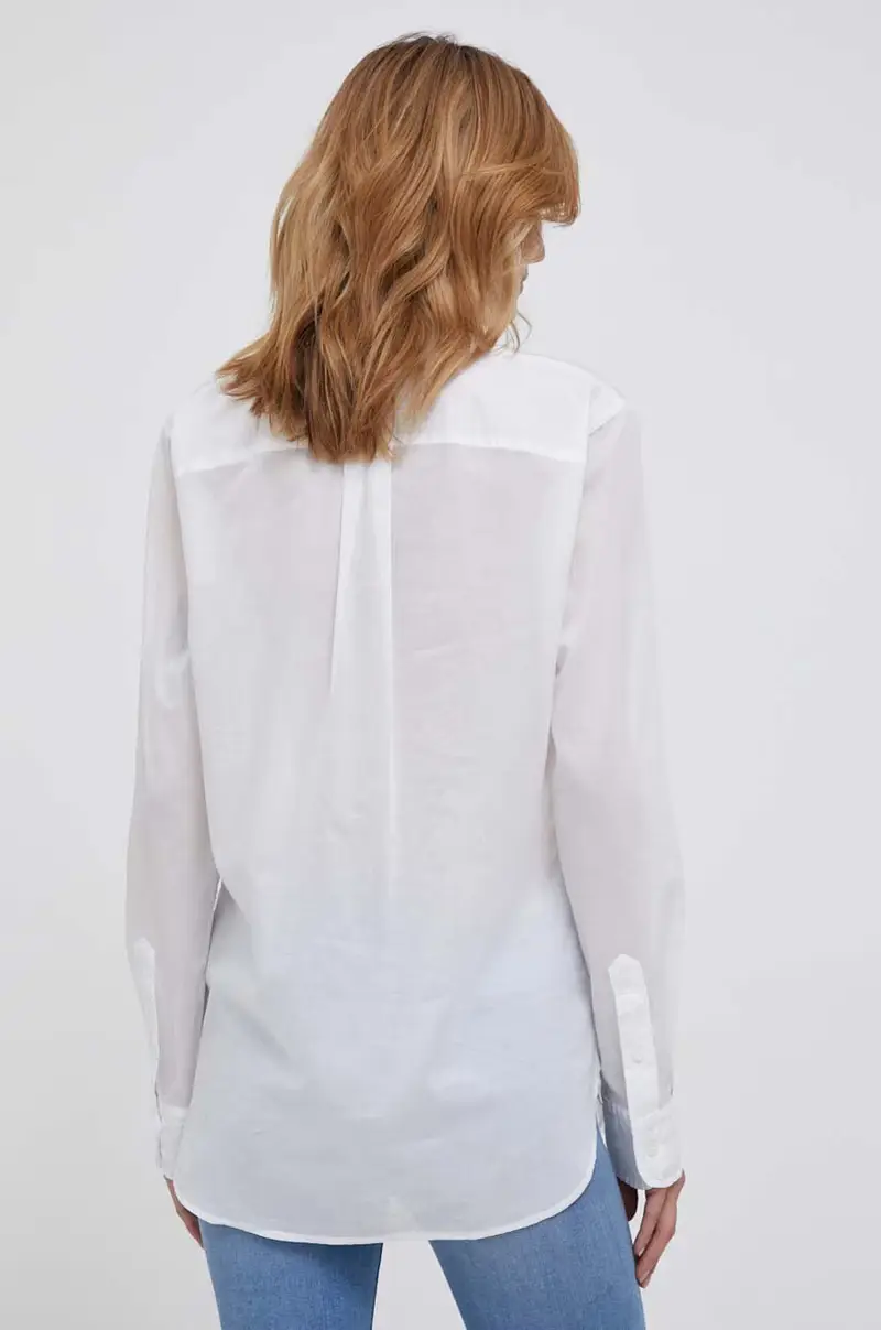 camicia in cotone donna Bianco miniatura 3