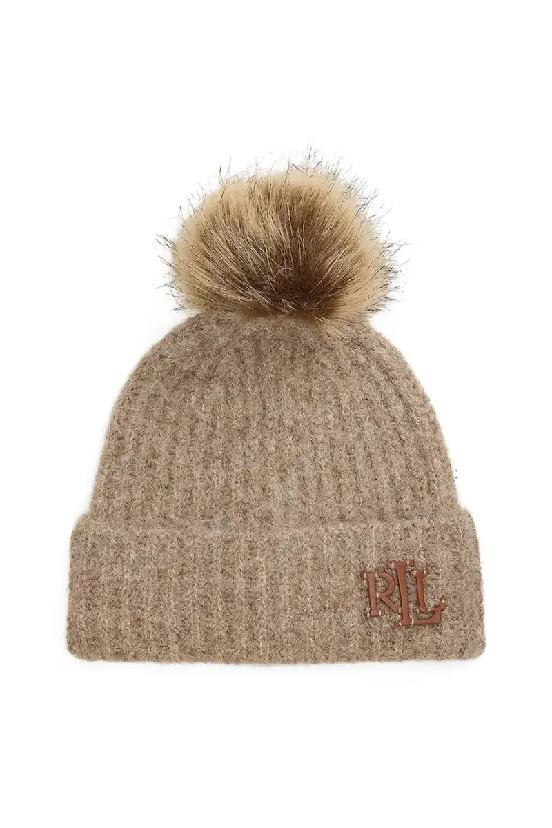 cappello con lana colore beige 454960080