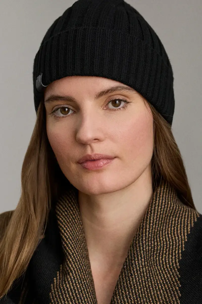 cappello con lana Nero miniatura 3