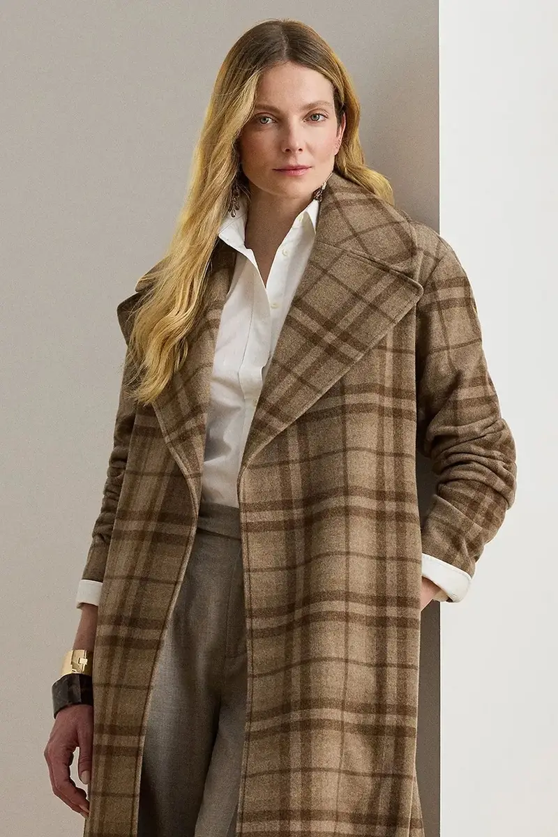 cappotto con lana colore marrone 200979580 miniatura 3