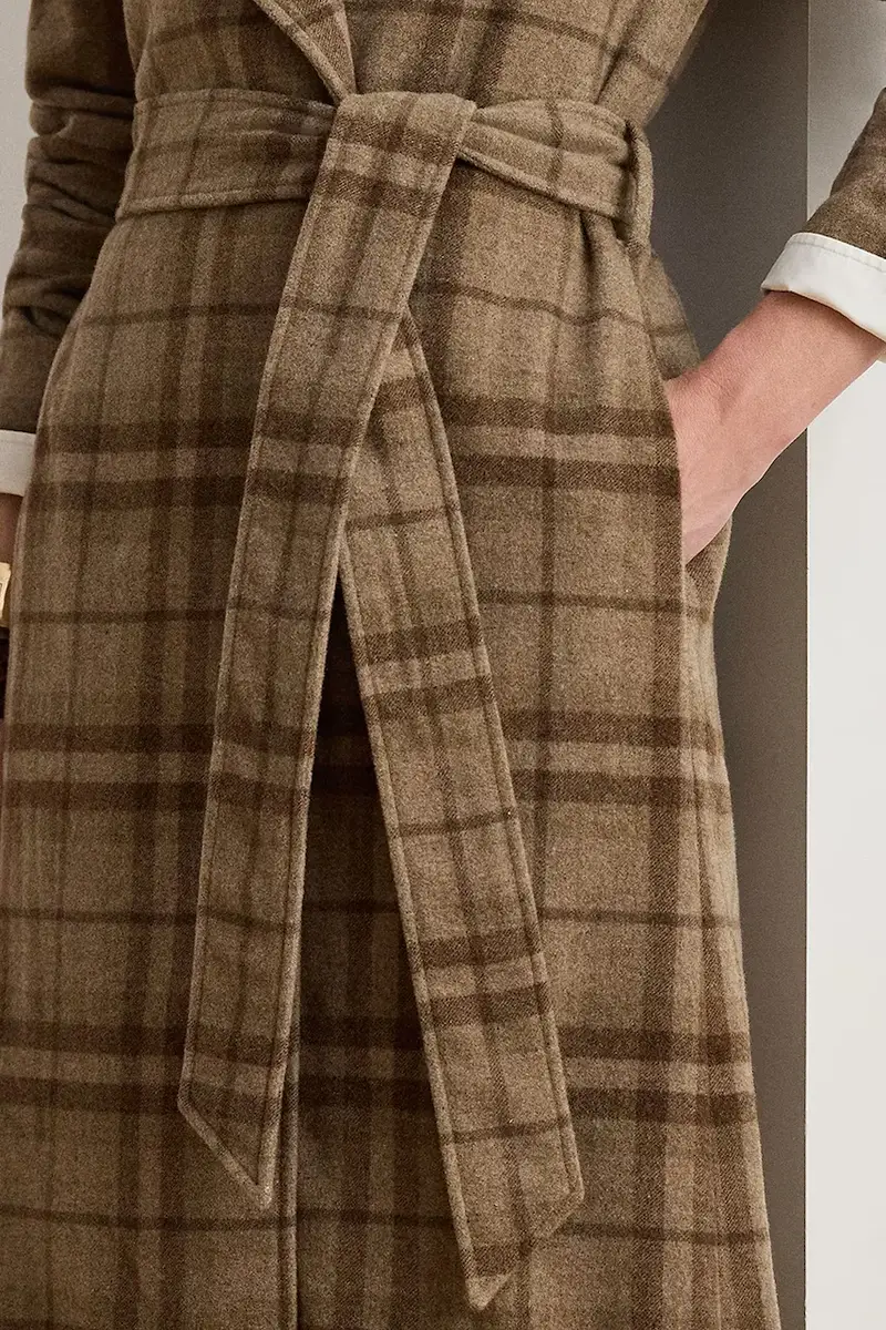 cappotto con lana colore marrone 200979580 miniatura 4