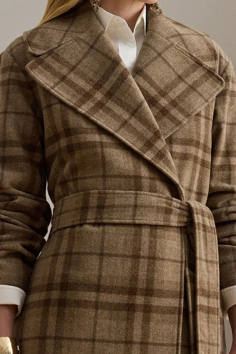 cappotto con lana colore marrone 200979580 miniatura 5