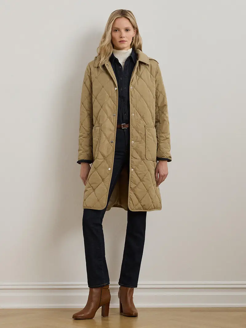 Cappotto di mezza stagione beige miniatura 2