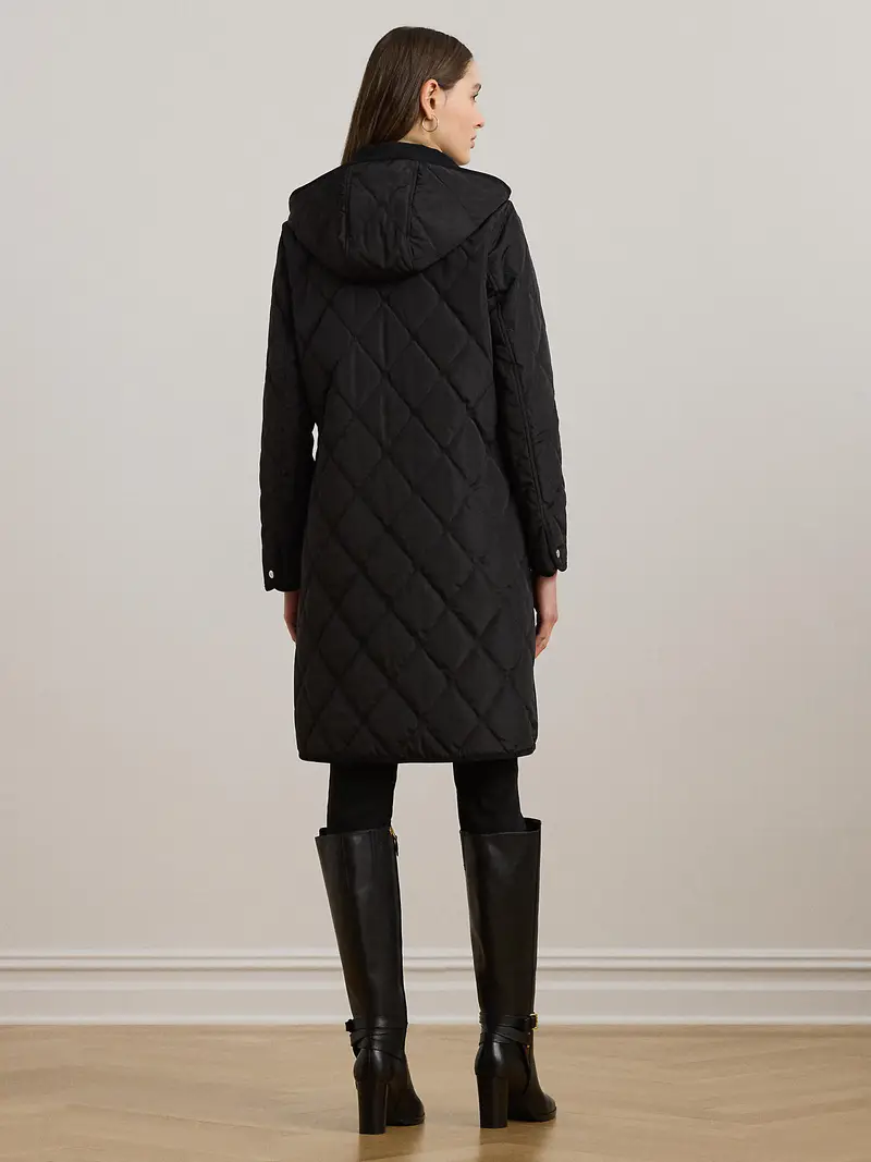 Cappotto di mezza stagione nero miniatura 3