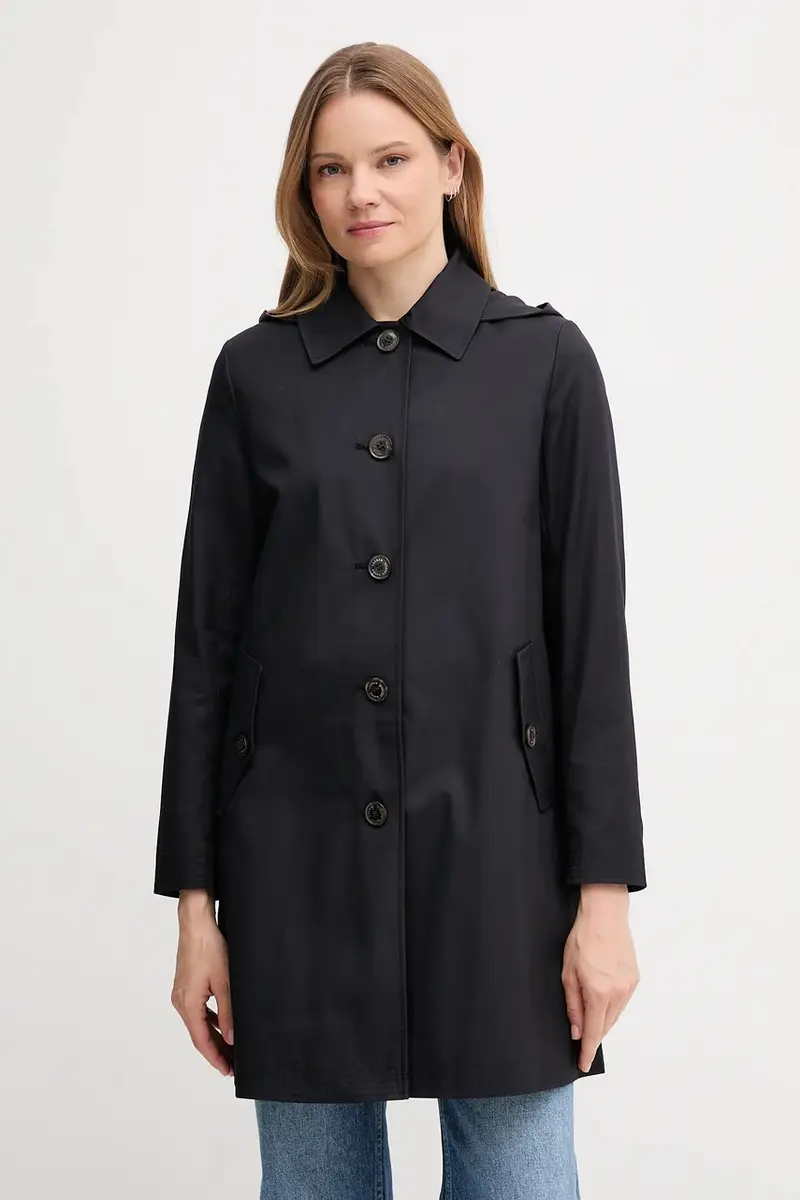 cappotto donna colore blu navy 297967121 miniatura 4