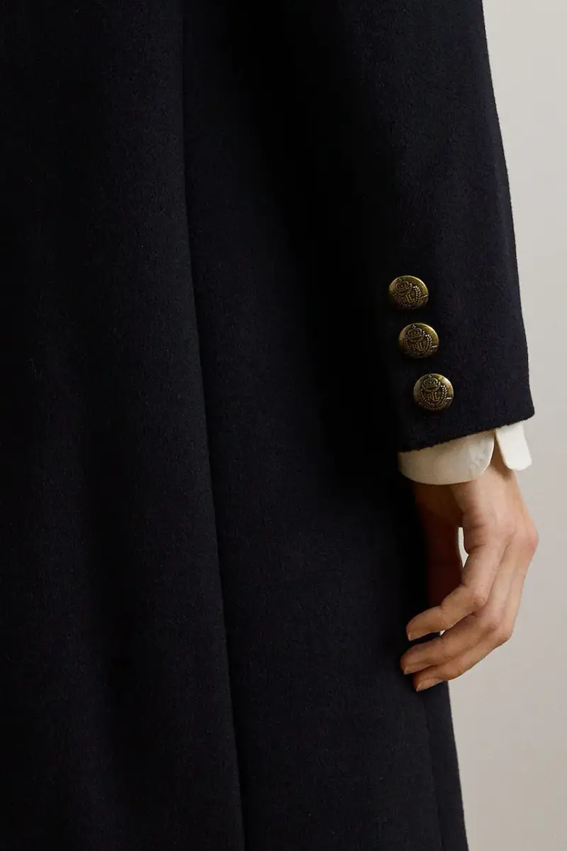 cappotto in lana Blu navy miniatura 3