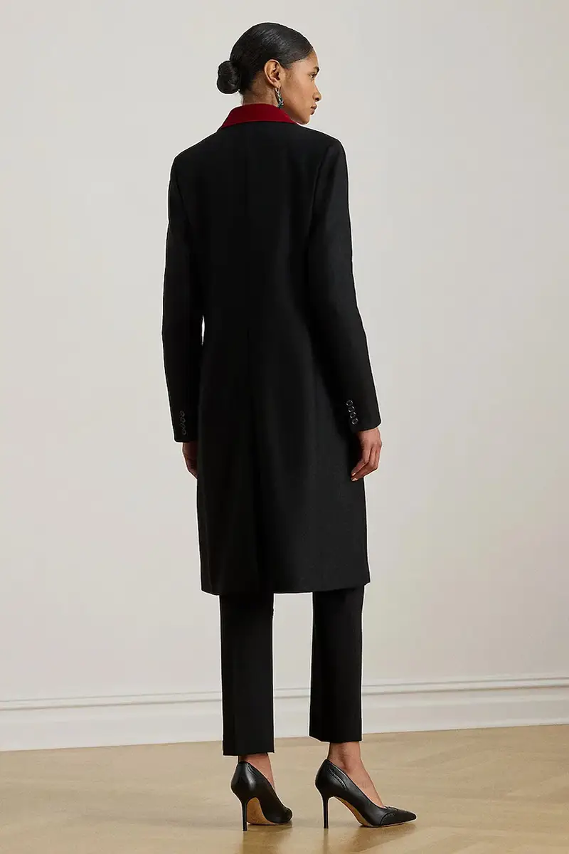 cappotto in lana Nero miniatura 2