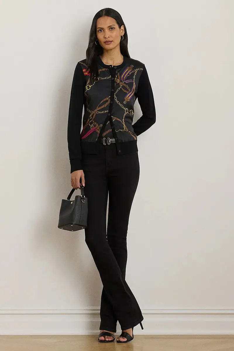 cardigan con cotone colore nero 200979651 miniatura 3